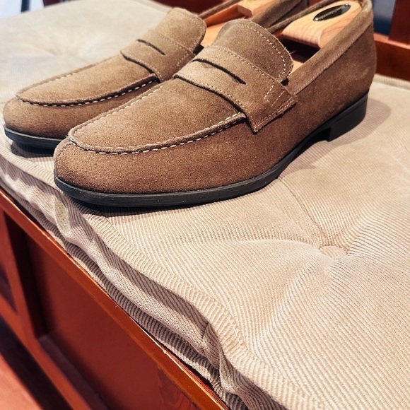 Geox Respira Suede Penny Loafers. - Picture 4 of 15